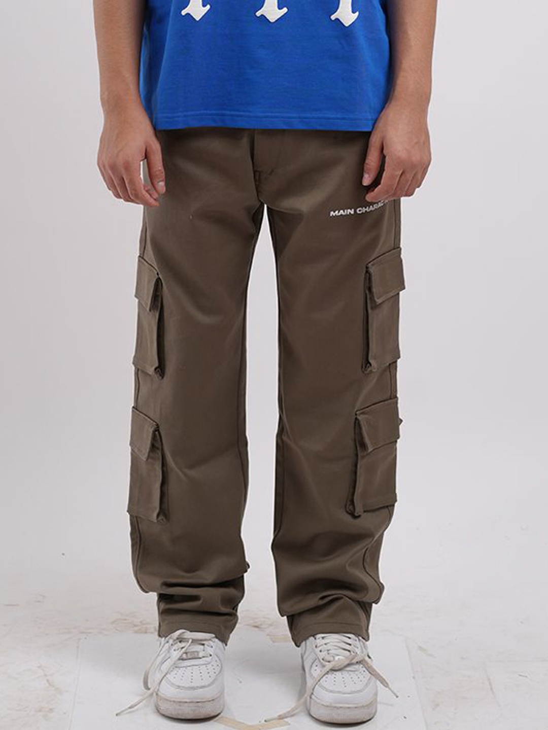 

Main Character India Unisex Relaxed Loose Fit Cargos Trousers, Green