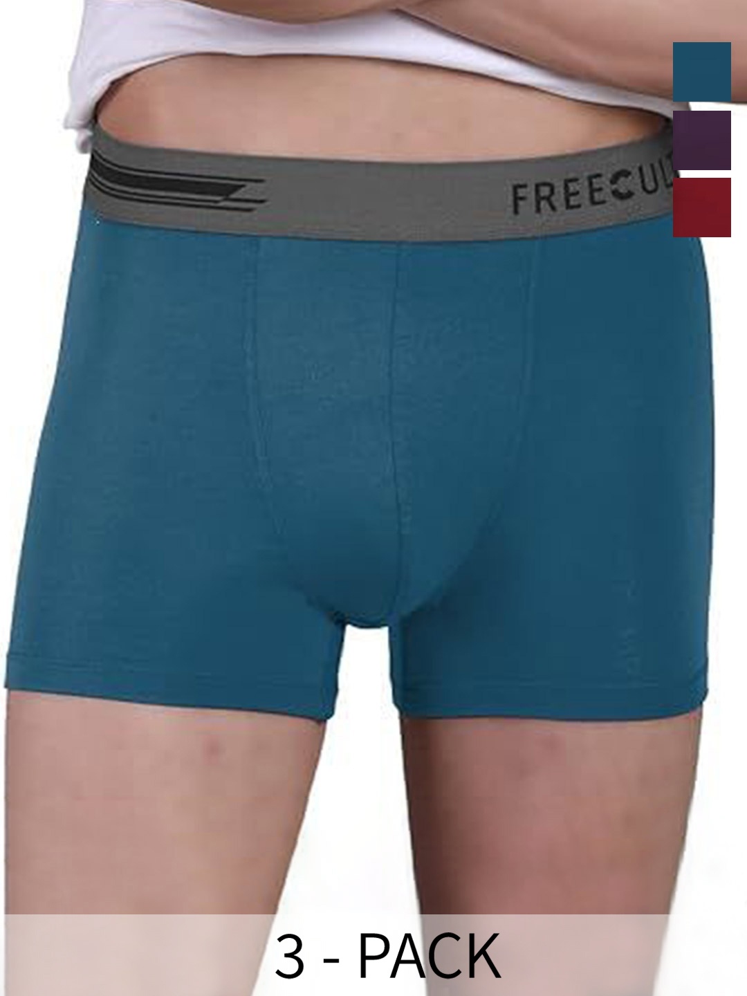 

FREECULTR Pack Of 3 Anti-Bacterial Trunks, Blue