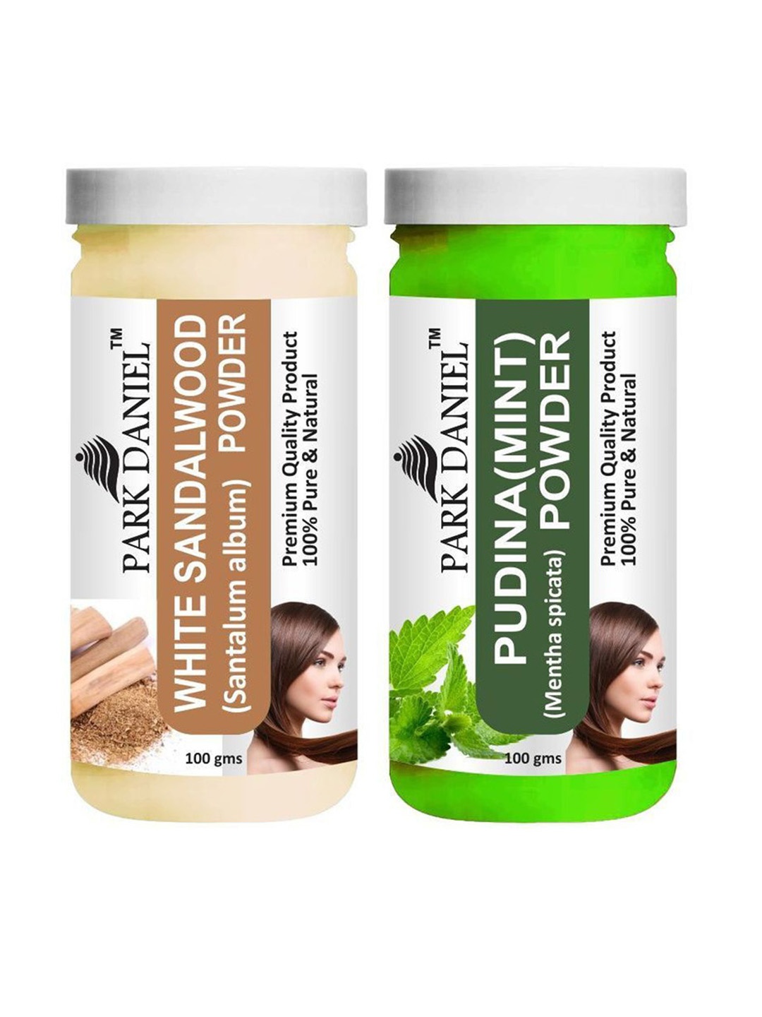 

Park Daniel Set Of 2 Sandalwood Powder & Pudina Powder For Skin & Hair - 100 g Each, Transparent