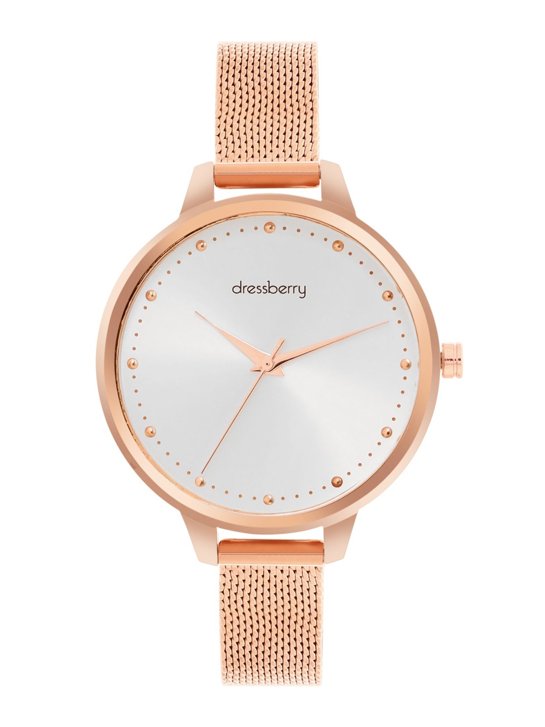 

DressBerry Women Brass Dial & Straps Analogue Watch DB-SS24-7A, Silver