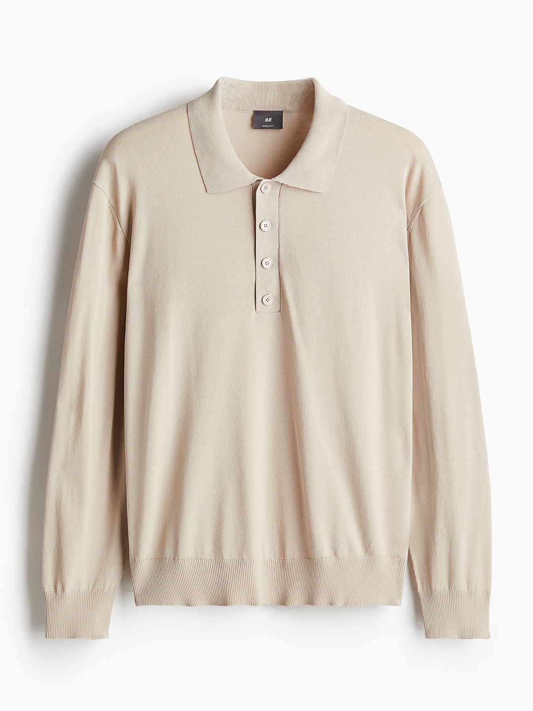 

H&M Polo Collar T-Shirt, Beige