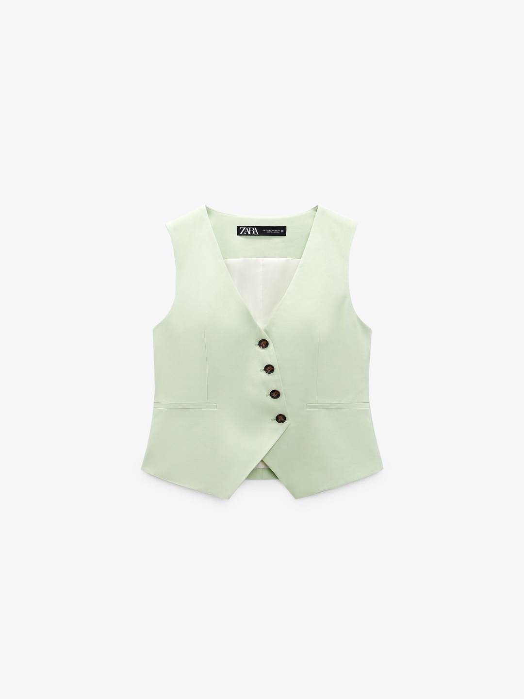 

ZARA Women Green Waistcoat