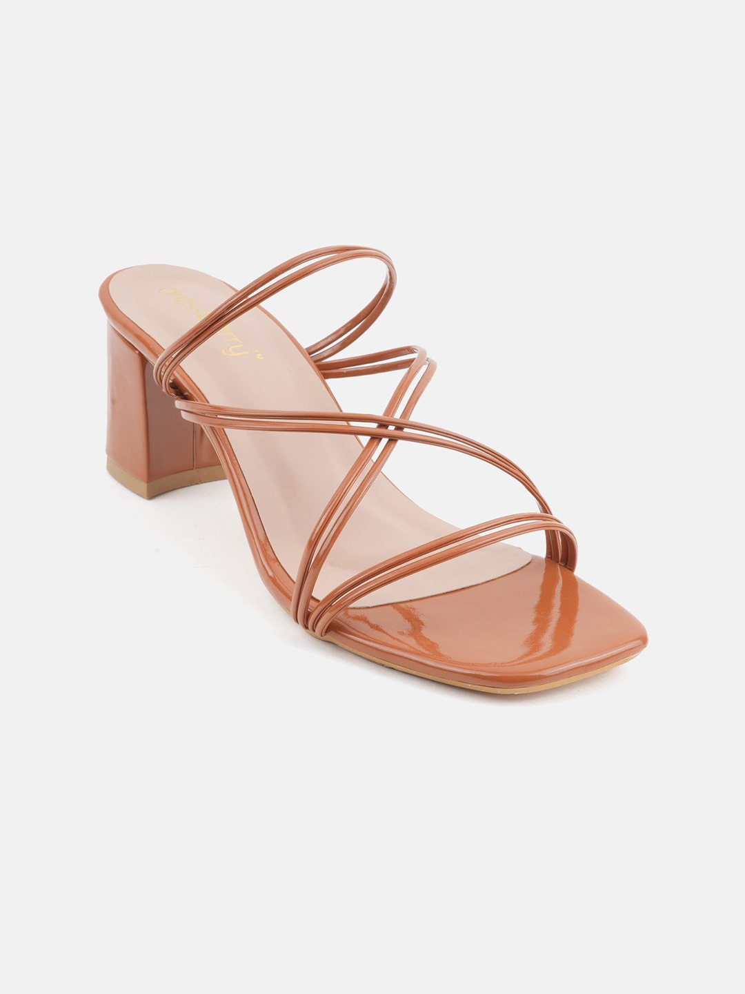 

DressBerry Party Block Sandals, Tan