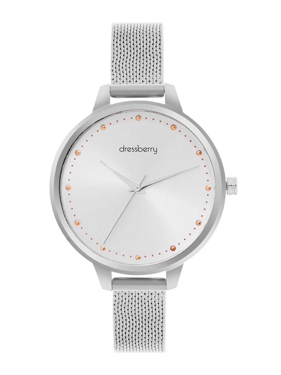 

DressBerry Women Brass Dial & Straps Analogue Watch DB-SS24-7B, Silver