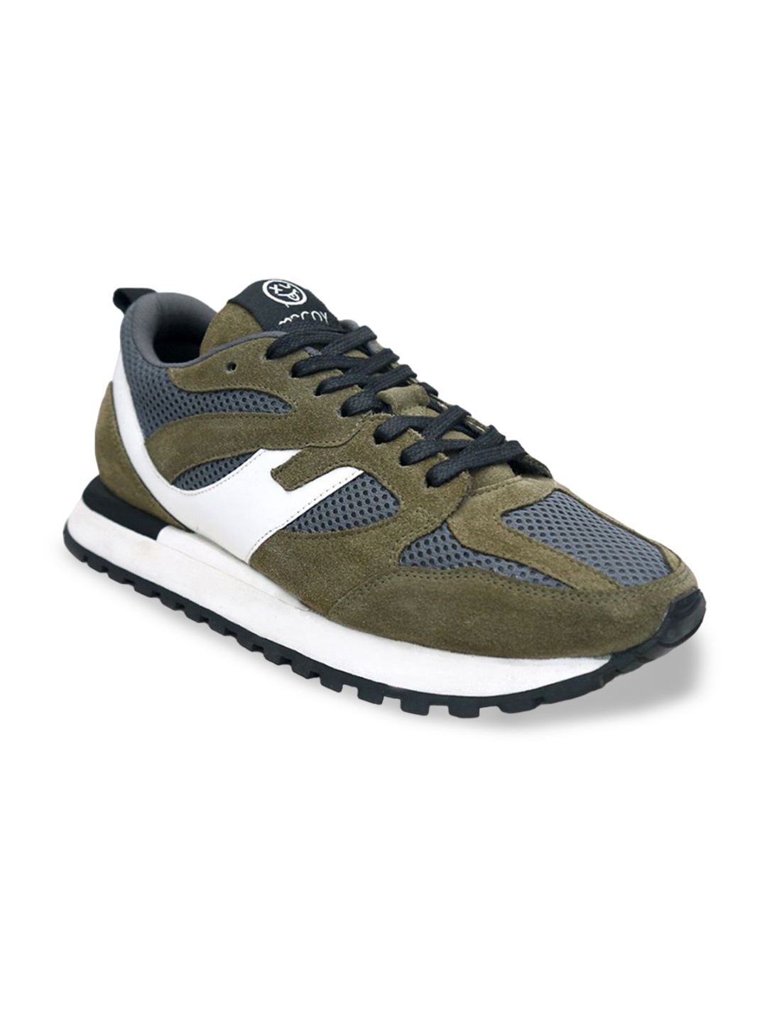 

mccoy Men Textured Leather Casual Sneakers, Green