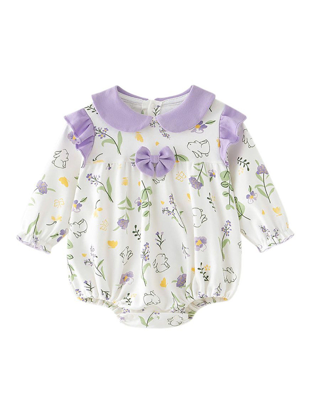 

StyleCast x Revolte Infant Girls Printed Cotton Bodysuit, Purple