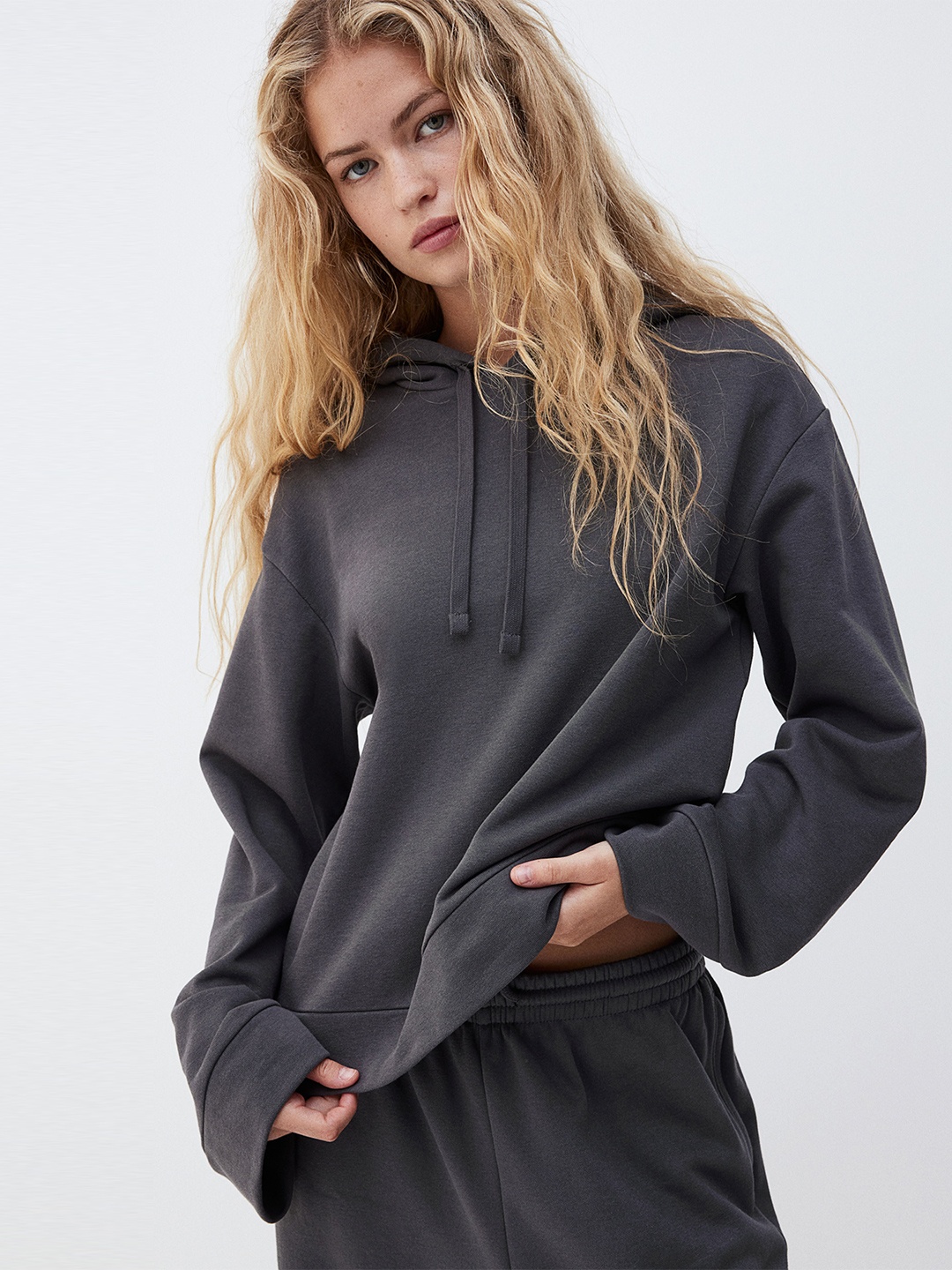 

H&M Women Hoodie, Grey