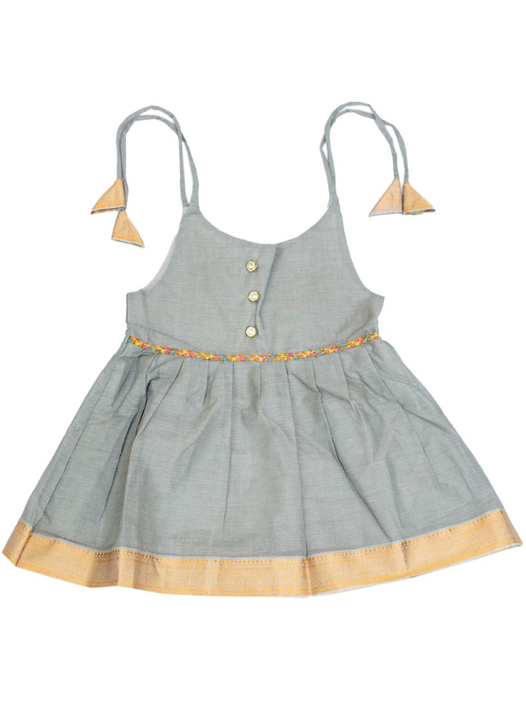 

BAESD Girls Mangala Gowri Cotton Ethnic Dress, Grey