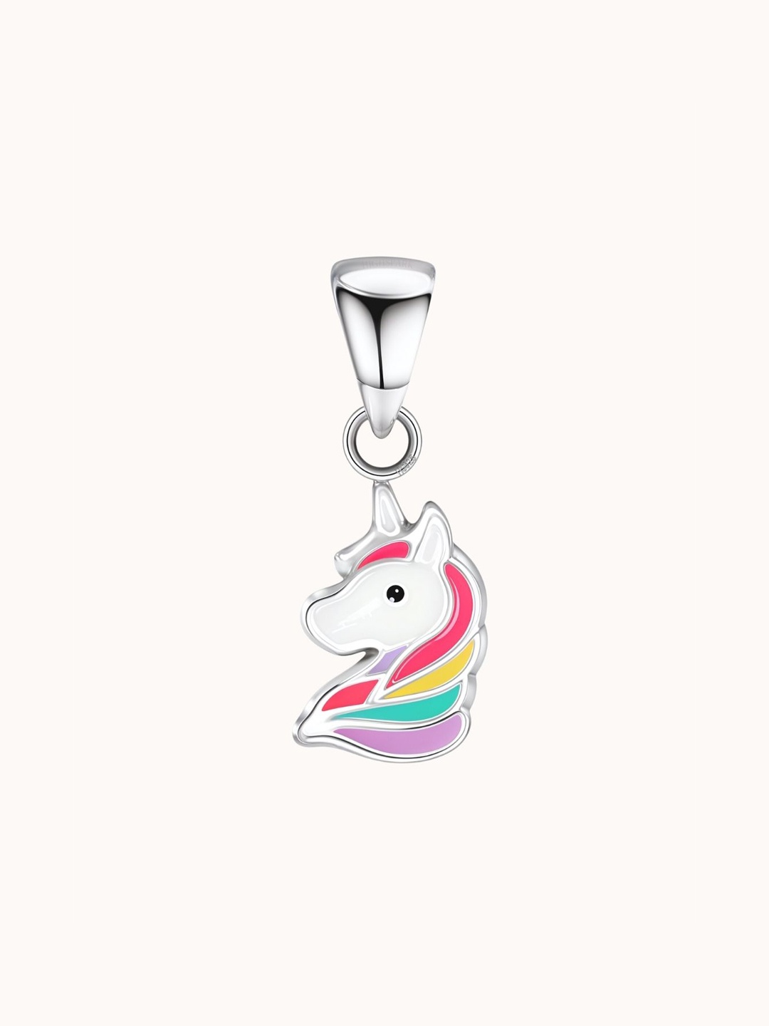 

HighSpark Girls 925 Sterling Silver Face 1 Unicorn-Shaped Pendant