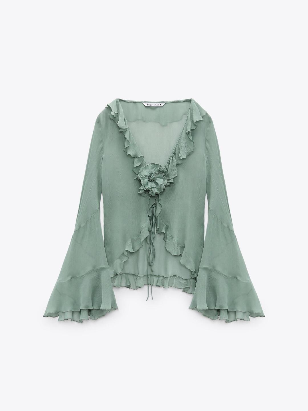 

ZARA Women Turquoise Blue Tops