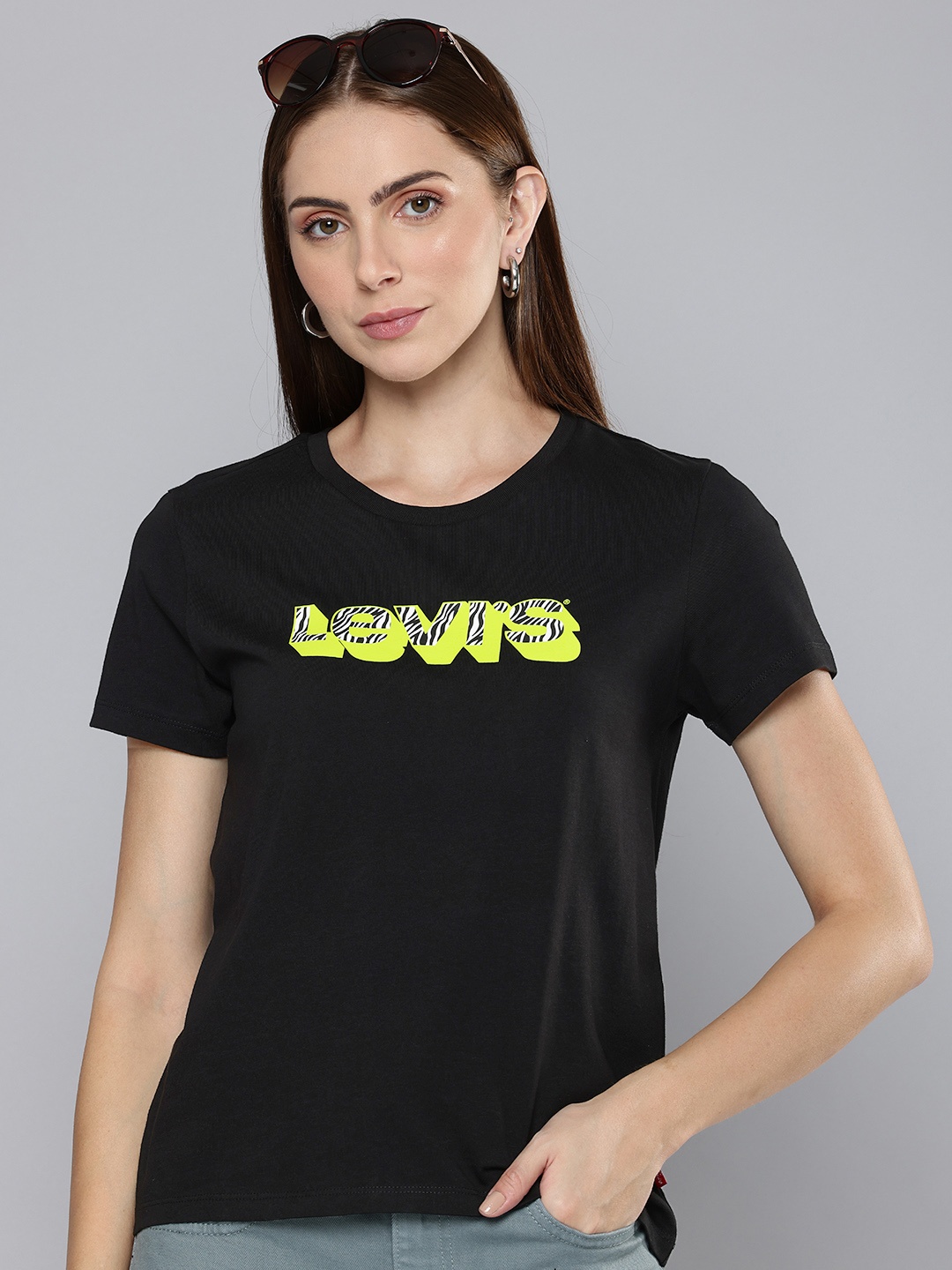 

Levis Brand Logo Printed Pure Cotton T-shirt, Black