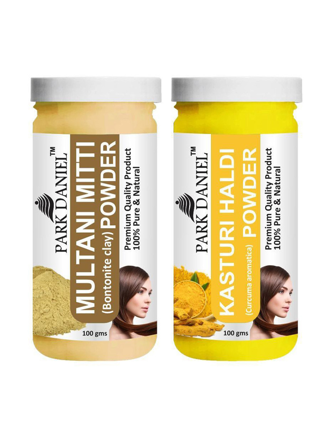 

Park Daniel Set Of 2 Multhani Miiti & Kasturi Haldi Powder - 100 g Each, Transparent