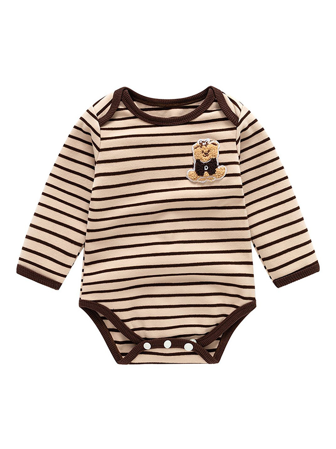 

StyleCast x Revolte Infant Boys Striped Cotton Bodysuit, Beige