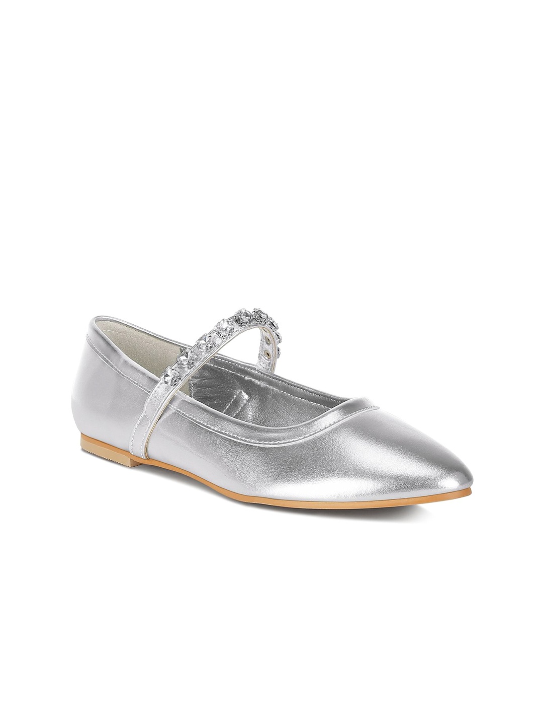 

RAG & CO Women Patent Leather Slip-On Sneakers, Silver