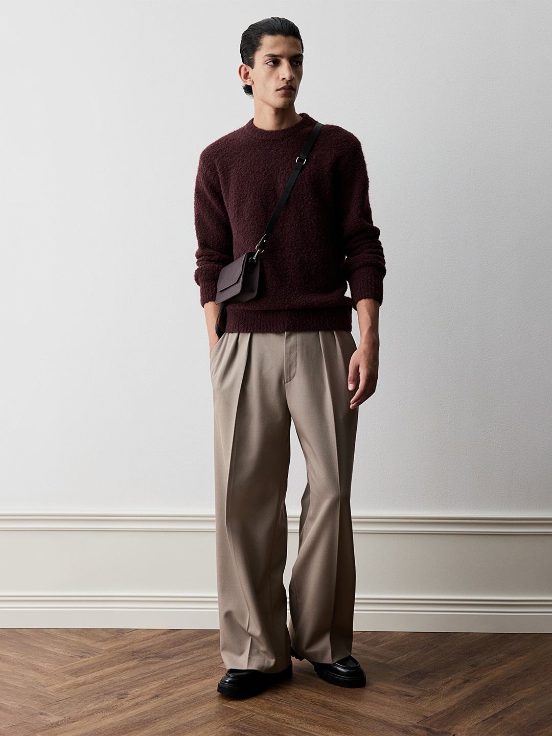 

H&M Fine-Knit Jumper, Burgundy