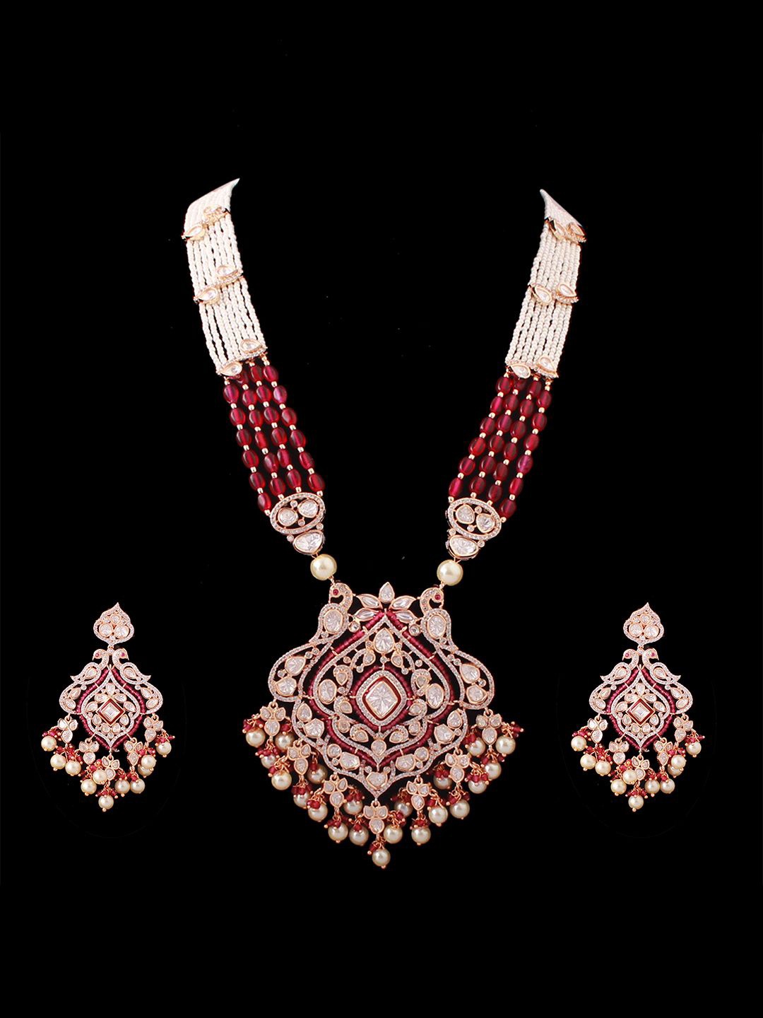 

Mirana Gold-Plated Stone Studded & Beaded Jewellery Set