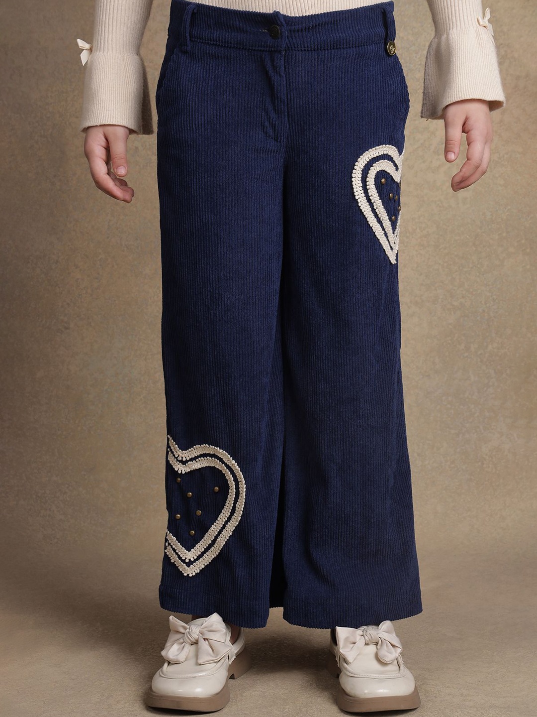 

One Friday Girls Relaxed Regular Fit Parallel Trousers, Blue