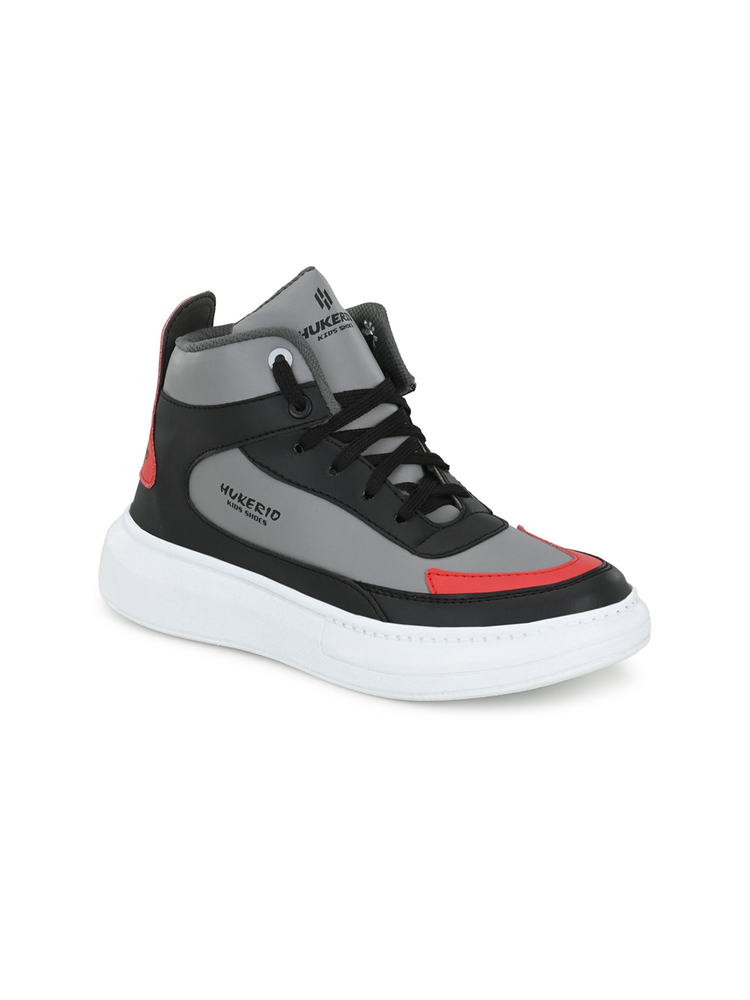 

HUKERIO Boys Colourblocked Sneakers, Grey