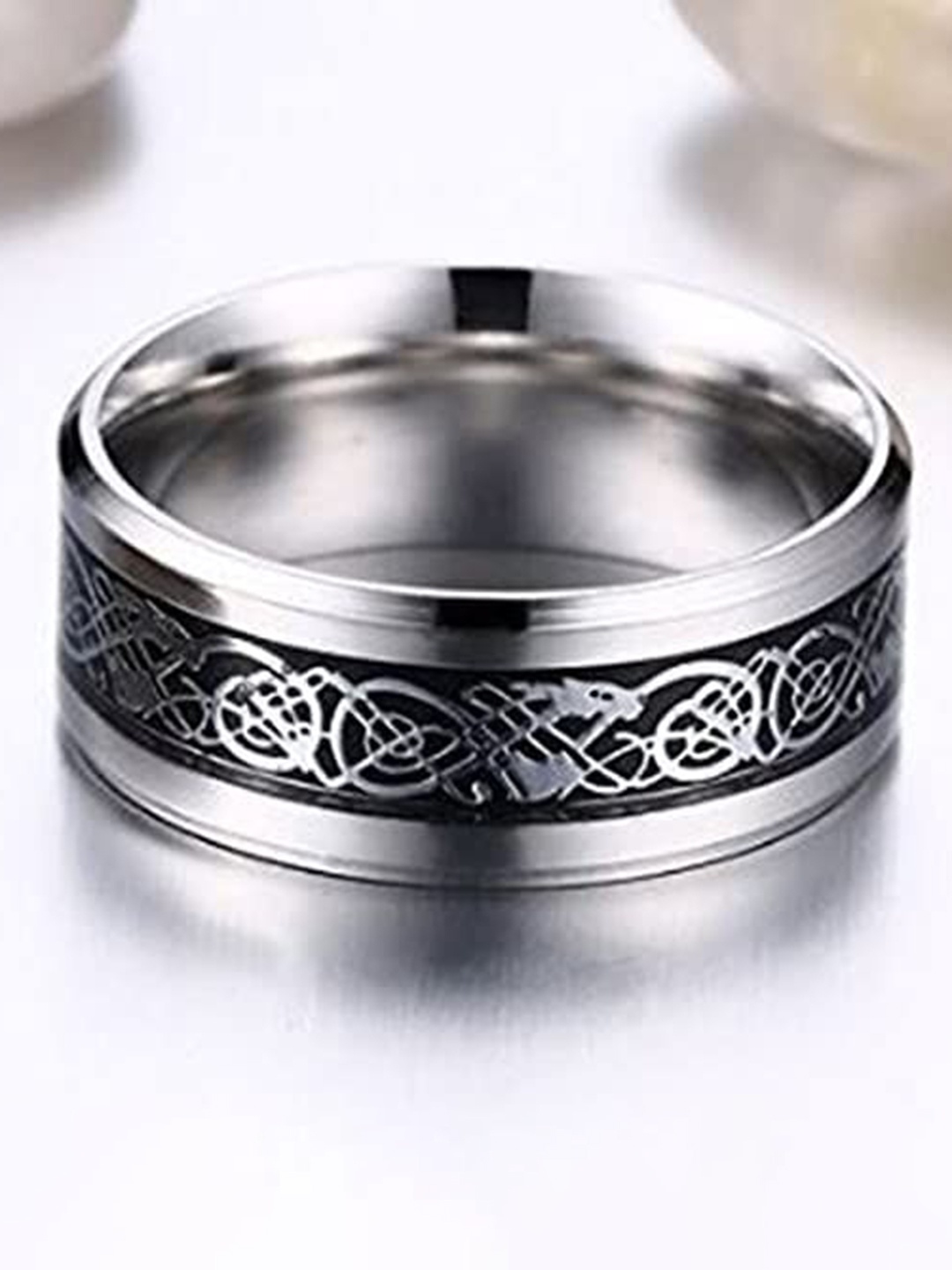 

Heer Collection Platinum-Plated Thumb Finger Ring, Silver