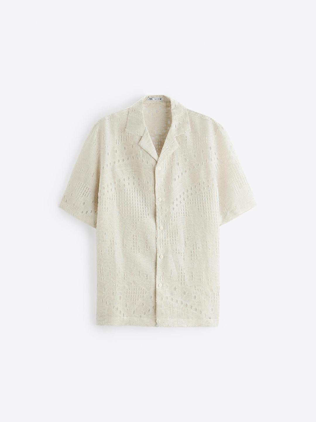 

ZARA Men Beige Shirts