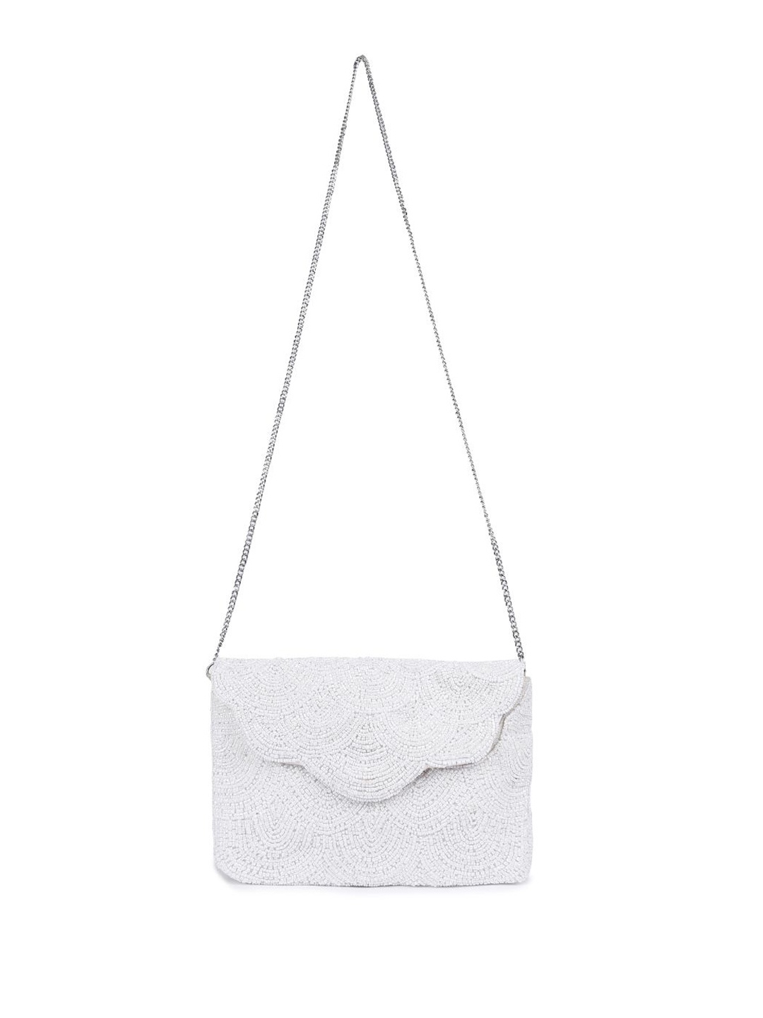 

ASTRID Women Textured Structured Sling Bag, White