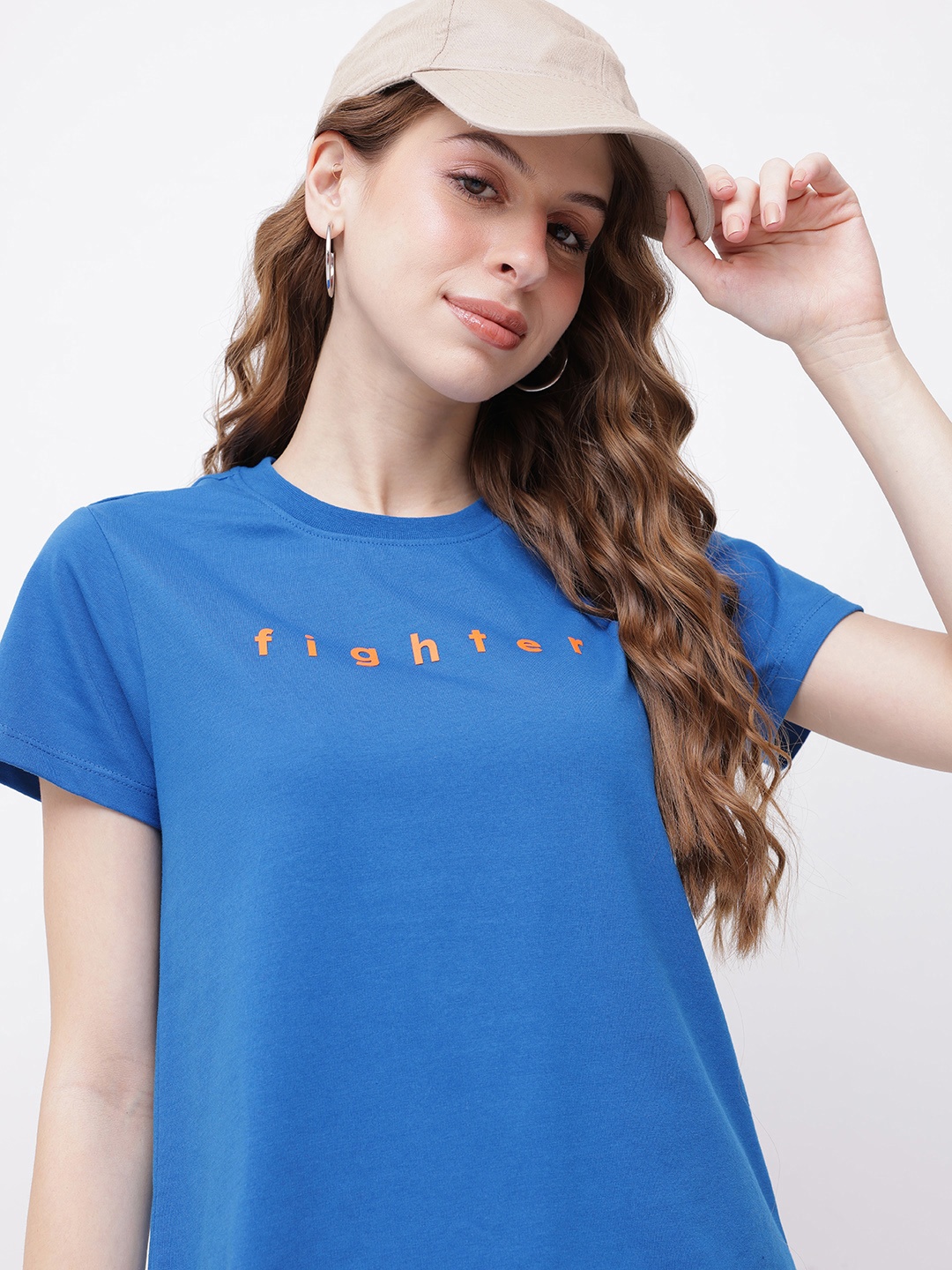 

DressBerry Champion Chic Printed T-shirt, Blue