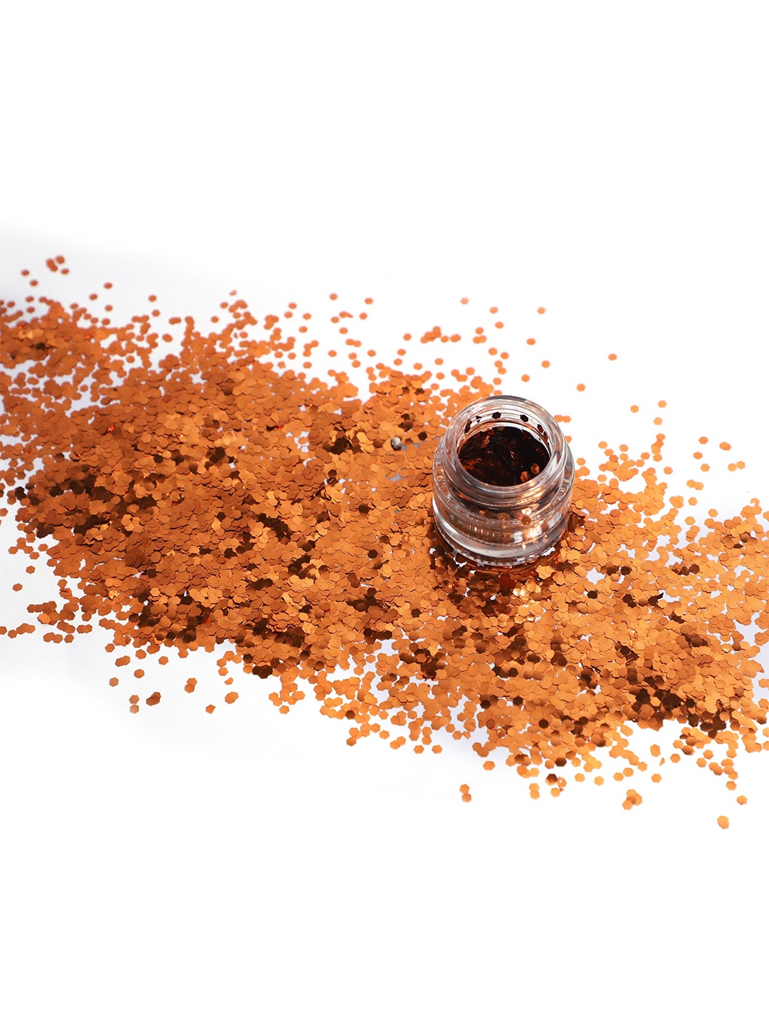 

TS COSMETICS Loose Glitter Popping Pigment High Shine Eyeshadow - Flame, Orange