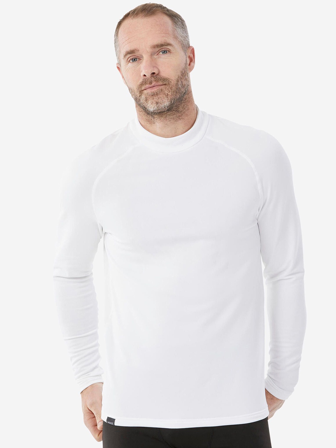 

WEDZE By Decathlon Men White Soft Warm Thermal Top