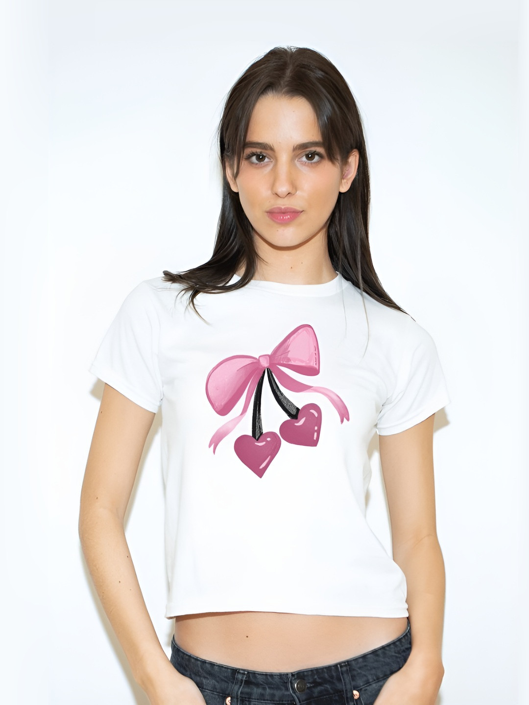 

LULU & SKY Women Graphic Printed Round Neck T-shirt, White