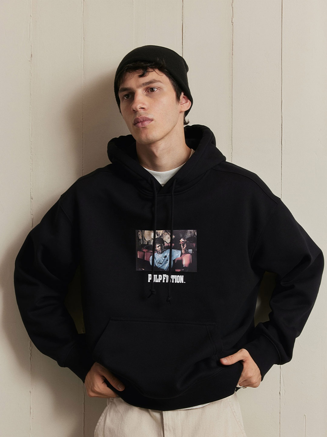 

H&M Loose Fit Hoodie, Black