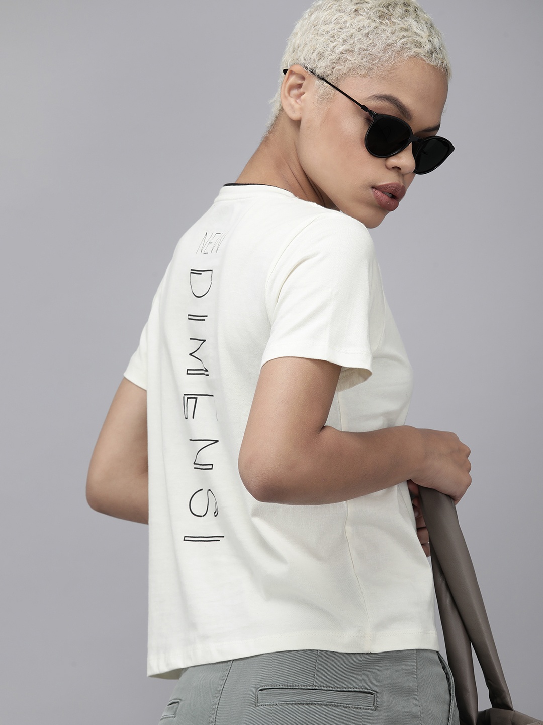 

Roadster Women White Placement Typography Printed Casual T-shirt