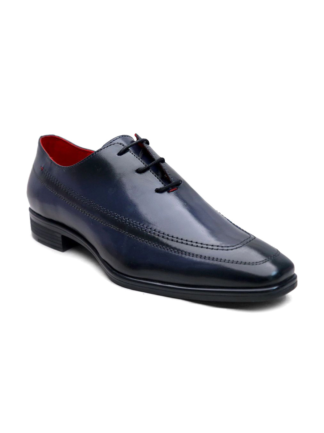 

mccoy Men Leather Formal Oxford Shoes, Navy blue