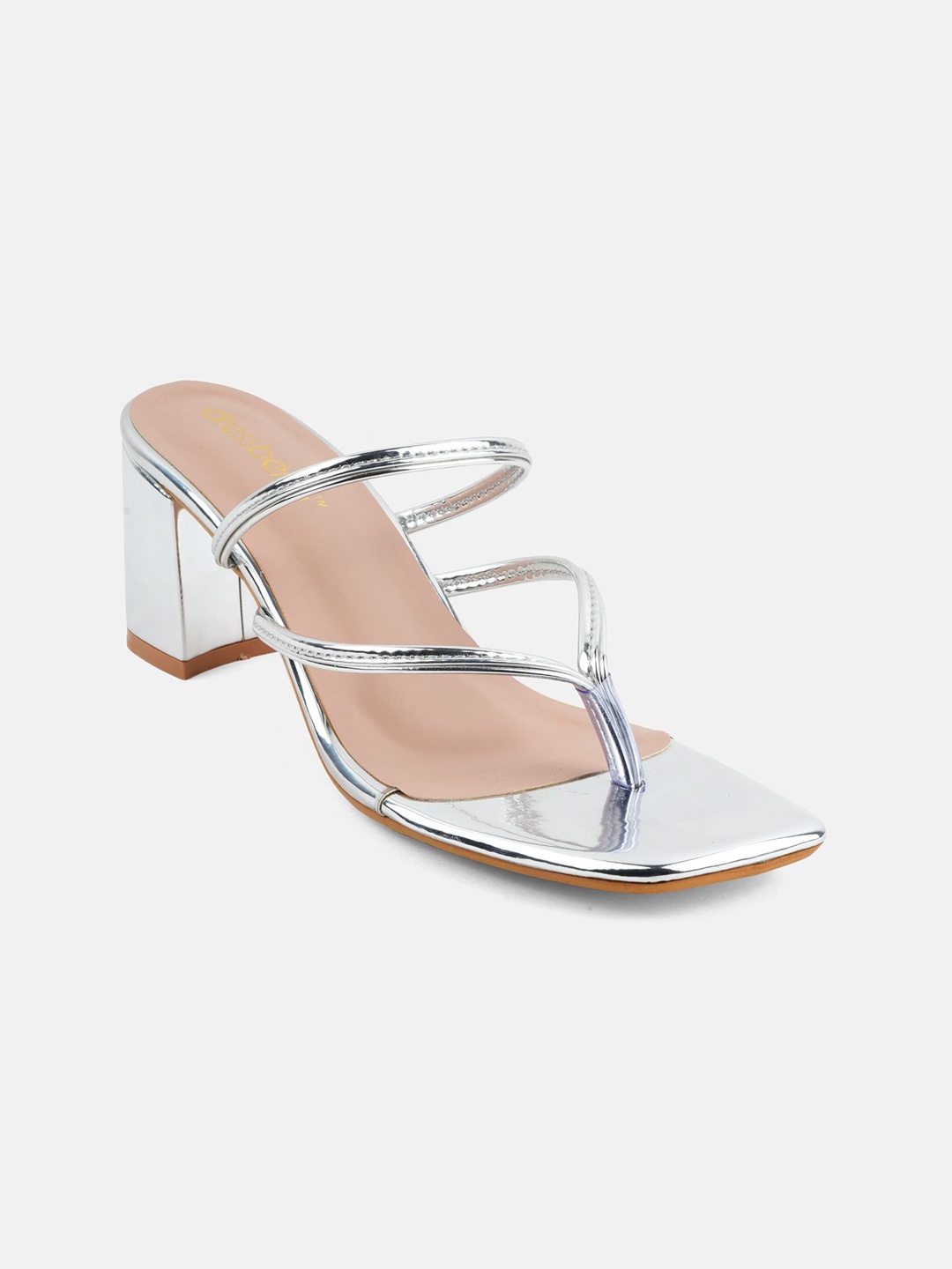 

DressBerry Party Block Sandals, Silver