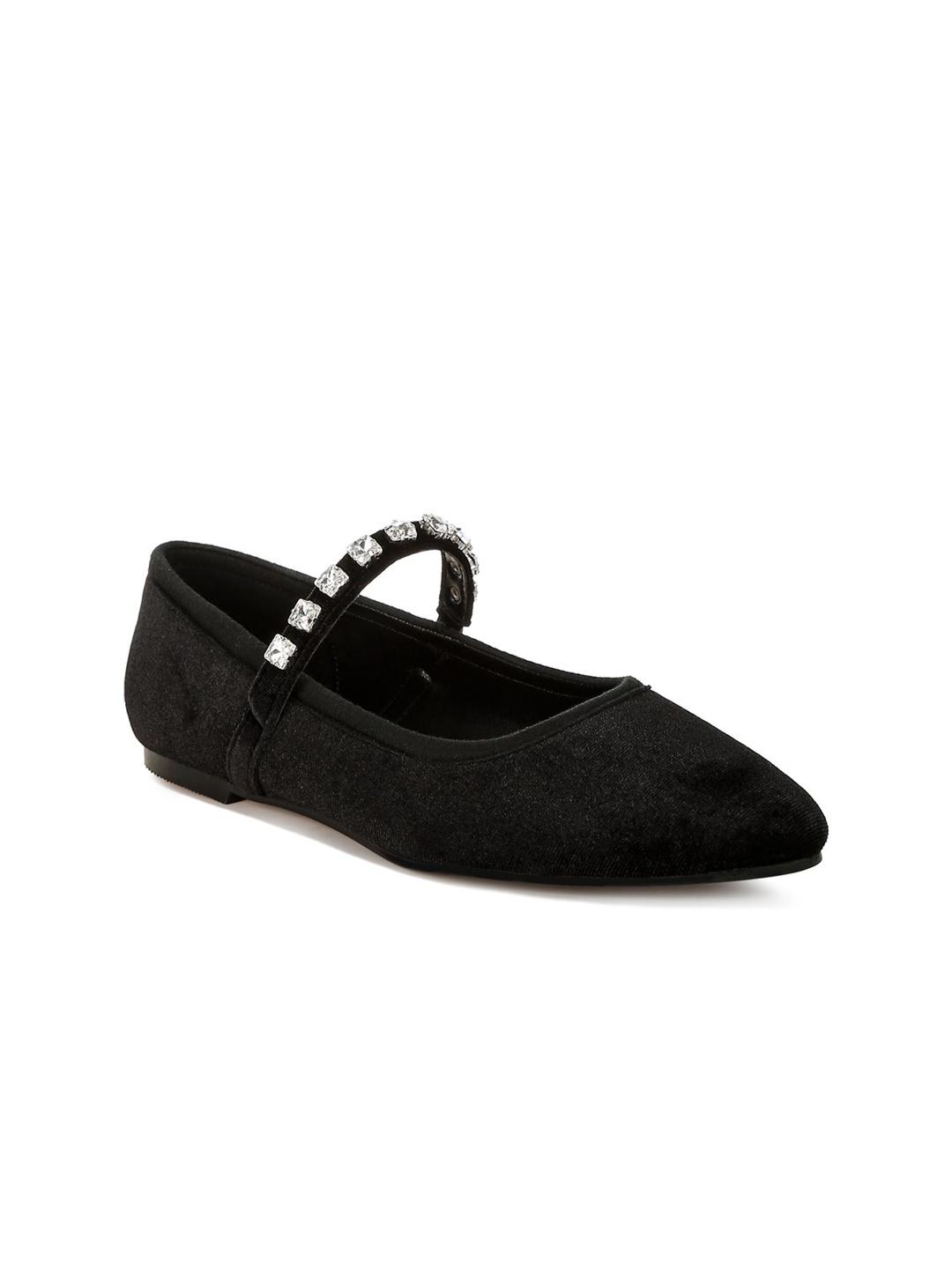 

RAG & CO Women Velvet Loafers, Black