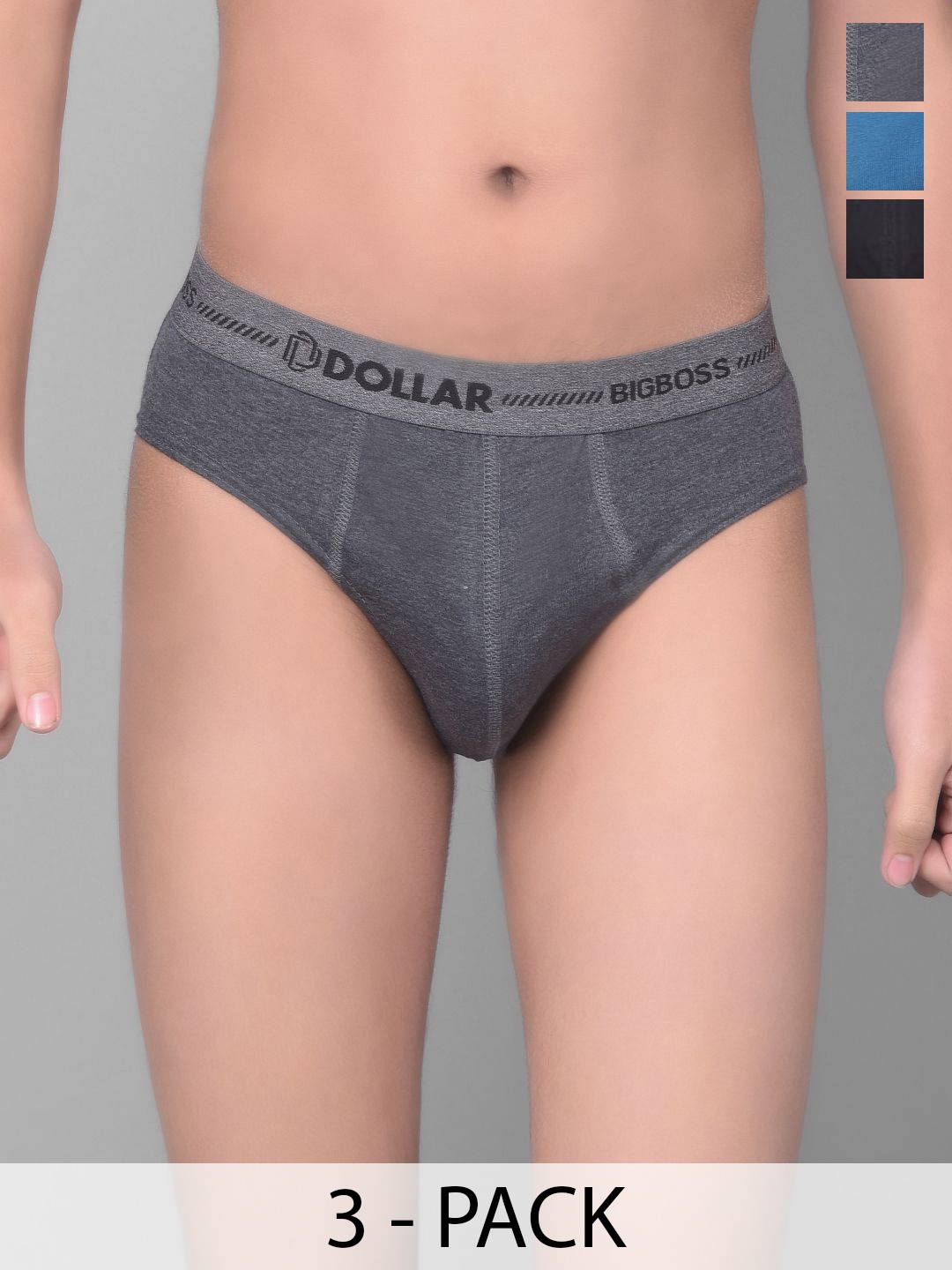 

Dollar Bigboss Boys Pack Of 3 Assorted Basic Briefs MBKBR-01-BBTOP-PO3-CO4, Black