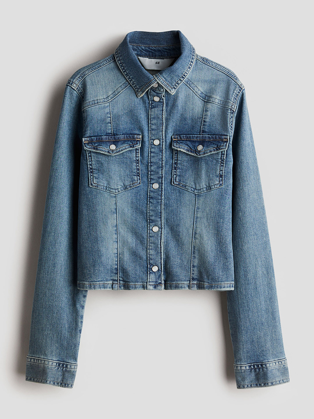 

H&M Girls Denim Shirts, Blue