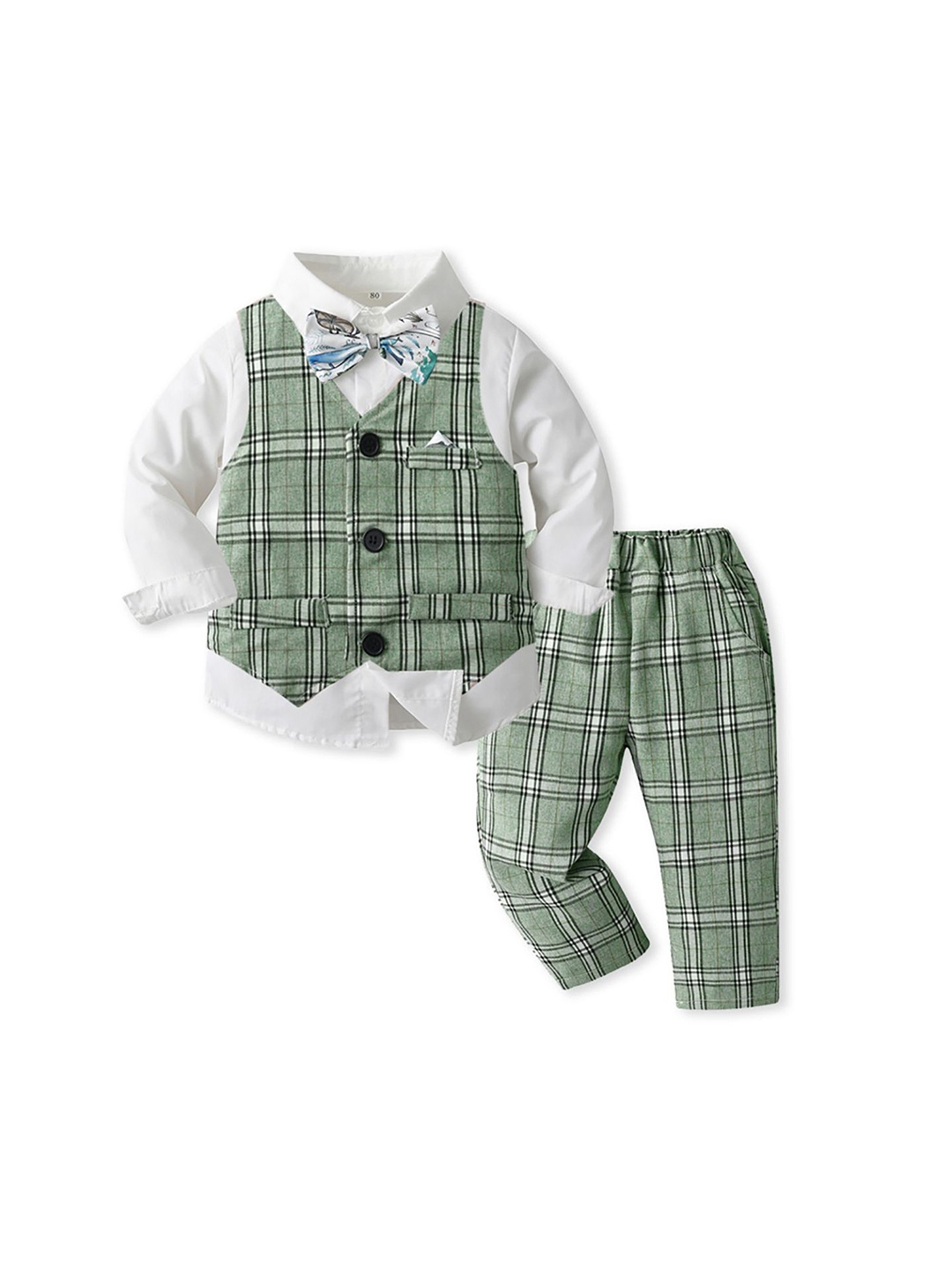 

StyleCast x Revolte Boys Printed Shirt with Trousers, Green