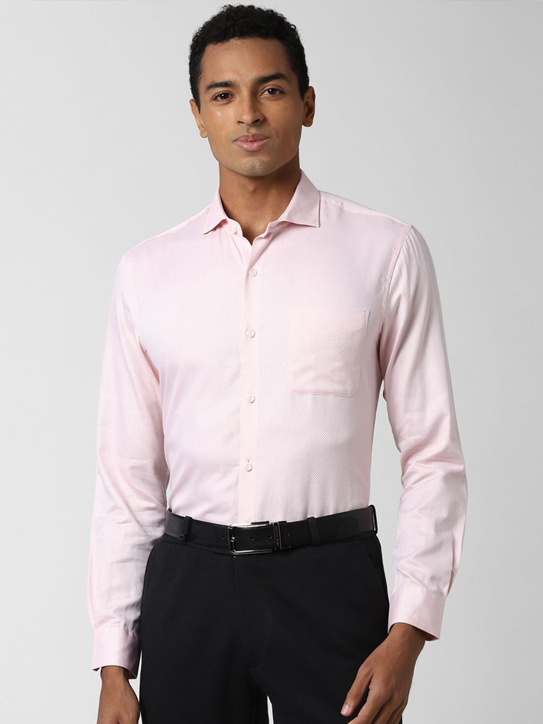 

Peter England Men Opaque Formal Shirt, Pink