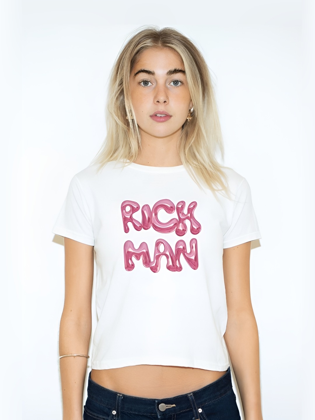 

LULU & SKY Women Typography Printed Round Neck T-shirt, White