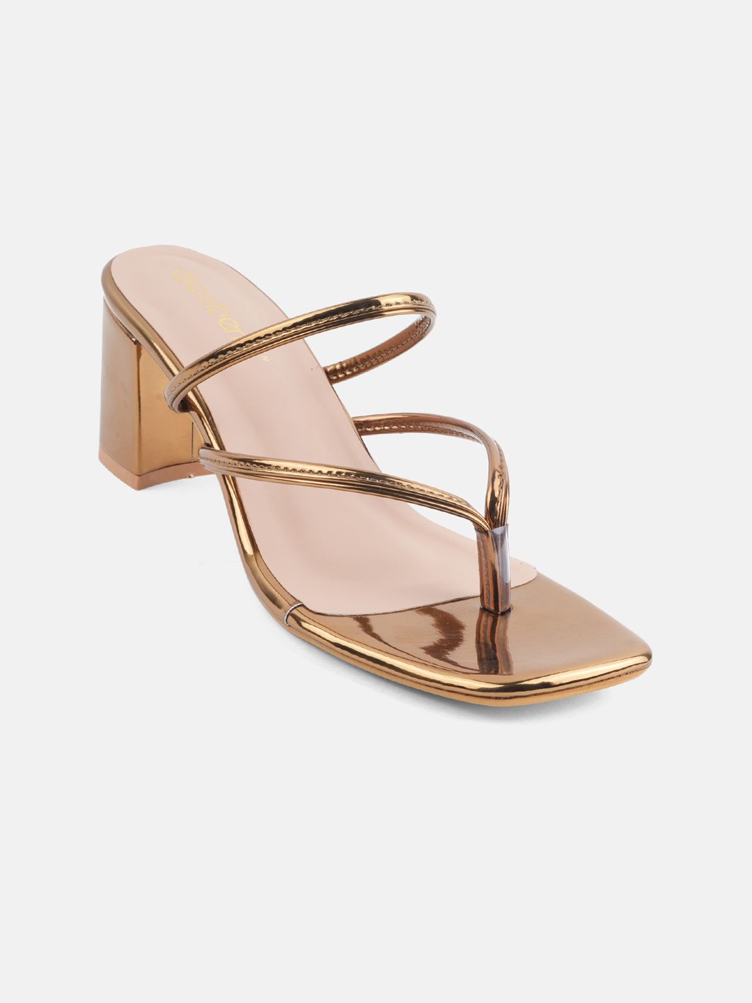 

DressBerry Party Block Sandals, Copper
