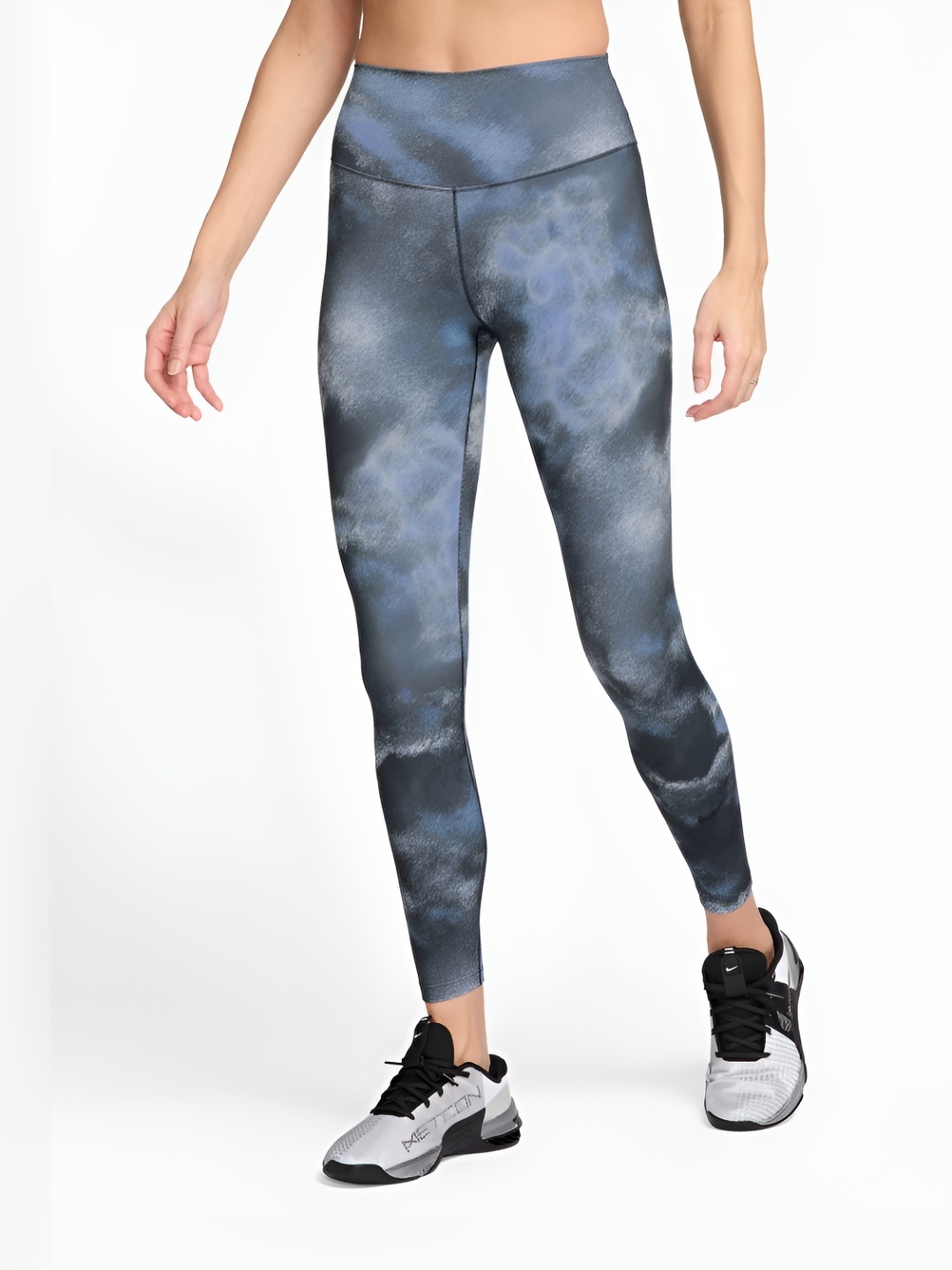 

Nike One Women's High-Waisted 7/8 Printed Leggings, Blue