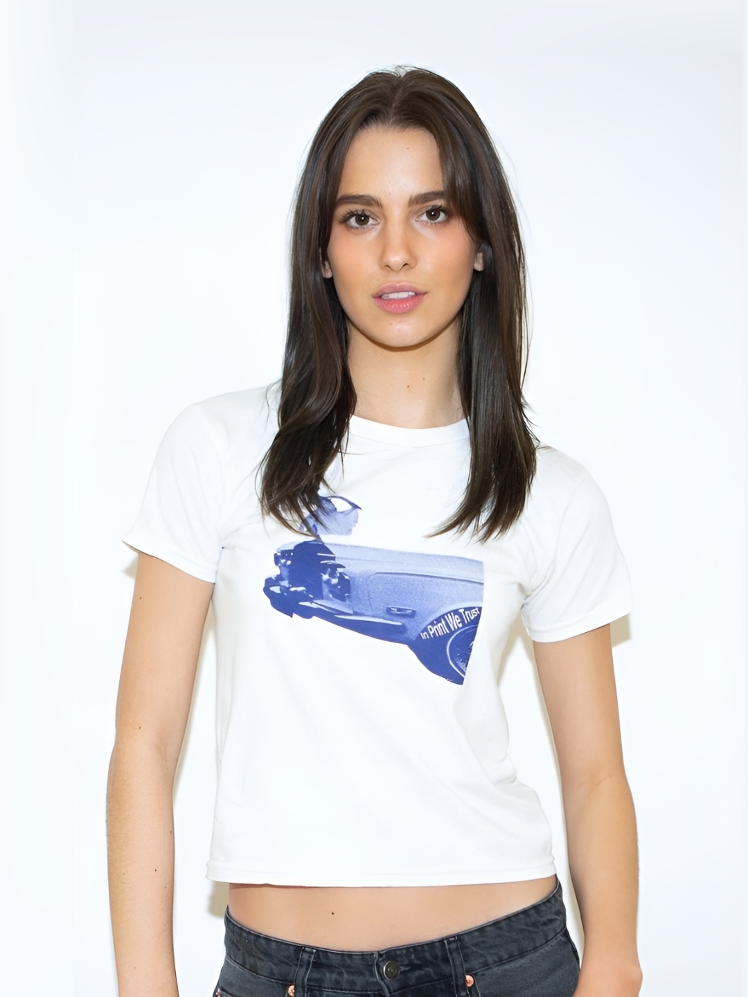 

LULU & SKY Women Typography Printed Round Neck T-shirt, White