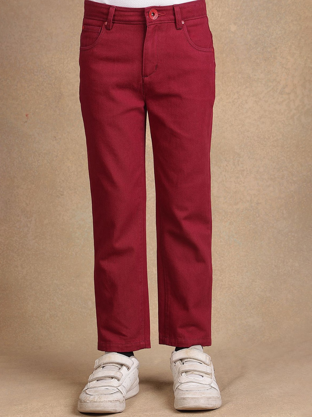 

One Friday Boys Relaxed Chinos Trousers, Red