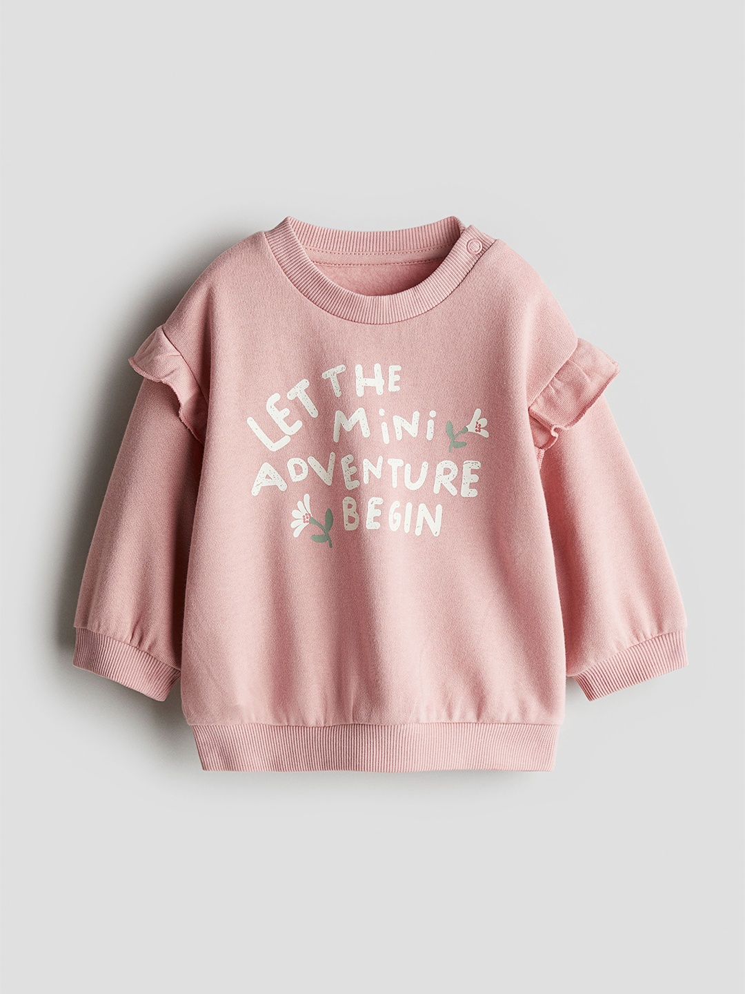 

H&M Girls Printed Pure Cotton Sweatshirt, Pink