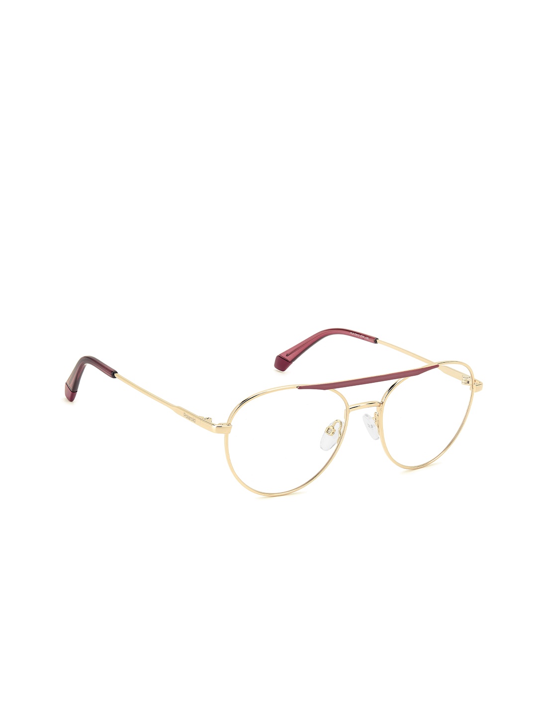 

Polaroid Unisex Rimless Aviator Frames, Gold