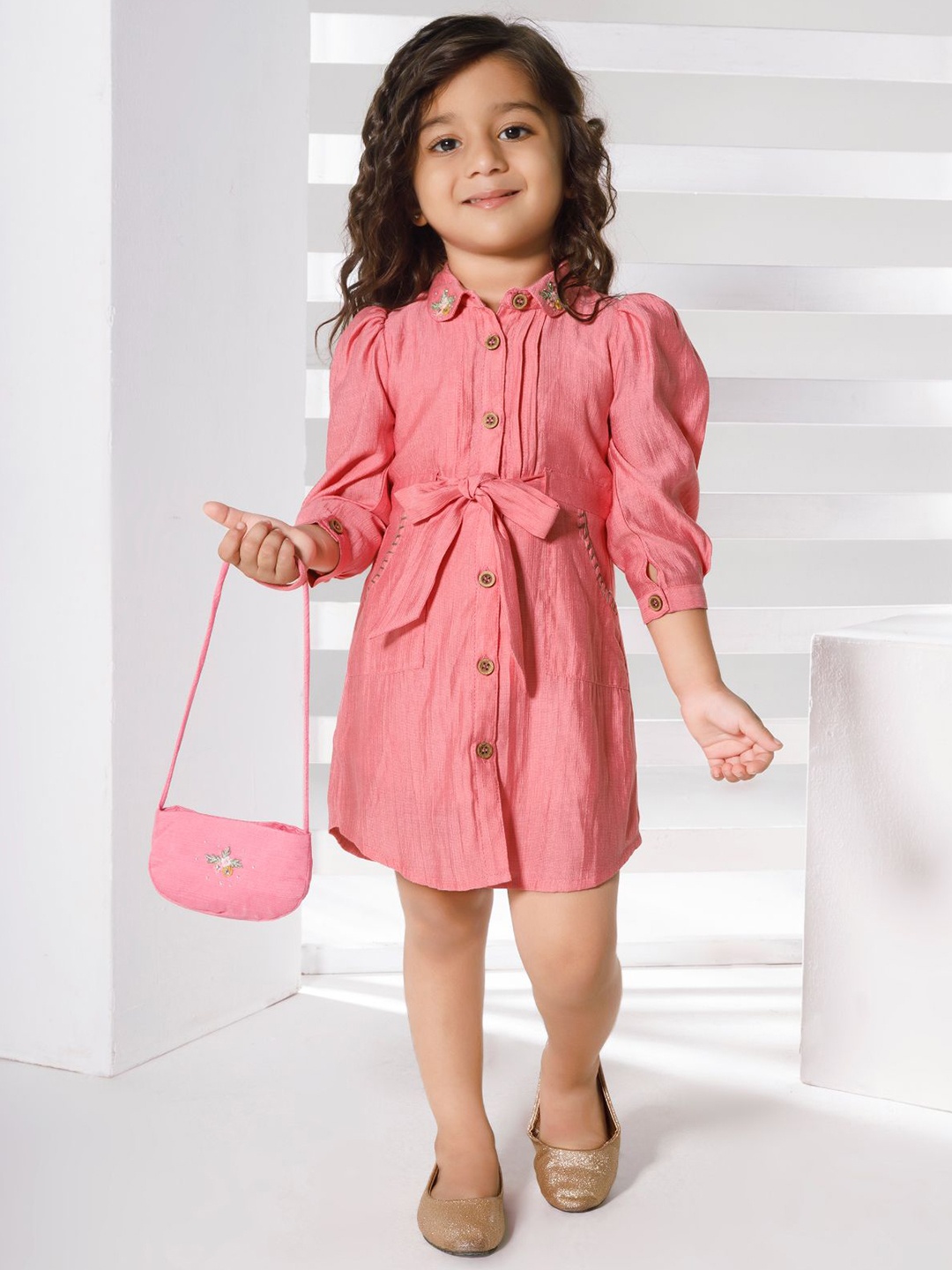 

Peppermint Shirt Dress, Pink