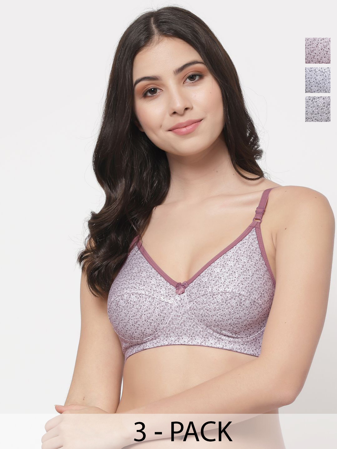 

Docare Floral Bra Full Coverage, Maroon