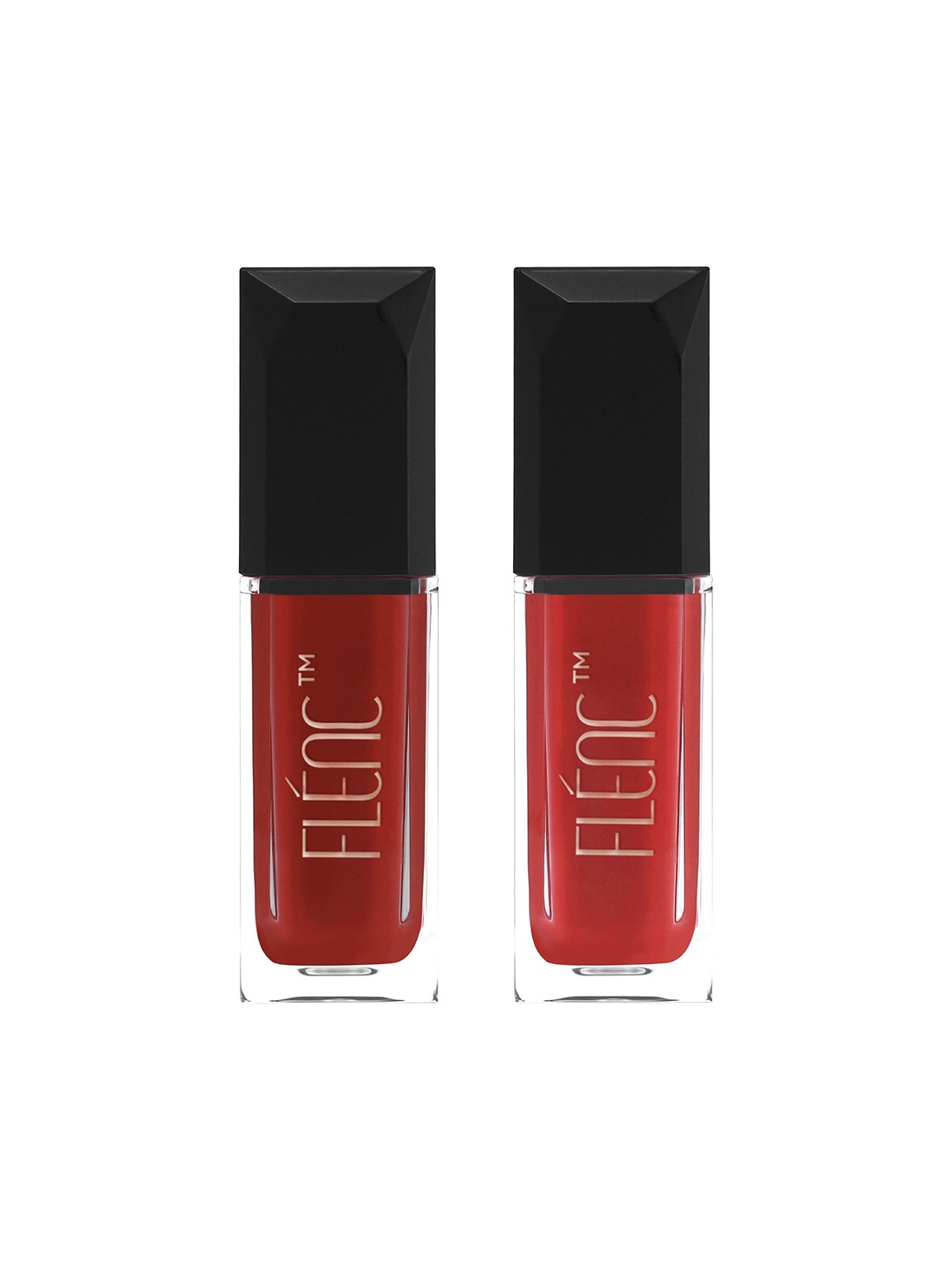 

FLENC Set Of 2 Cryla Smudge-Proof Velvet Matte Liquid Lipstick, 5 ml Each -Kuwait - Milan, Maroon