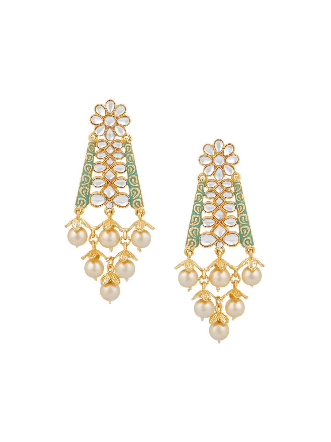 

Stefan Gold-Plated Contemporary Drop Earrings, Green