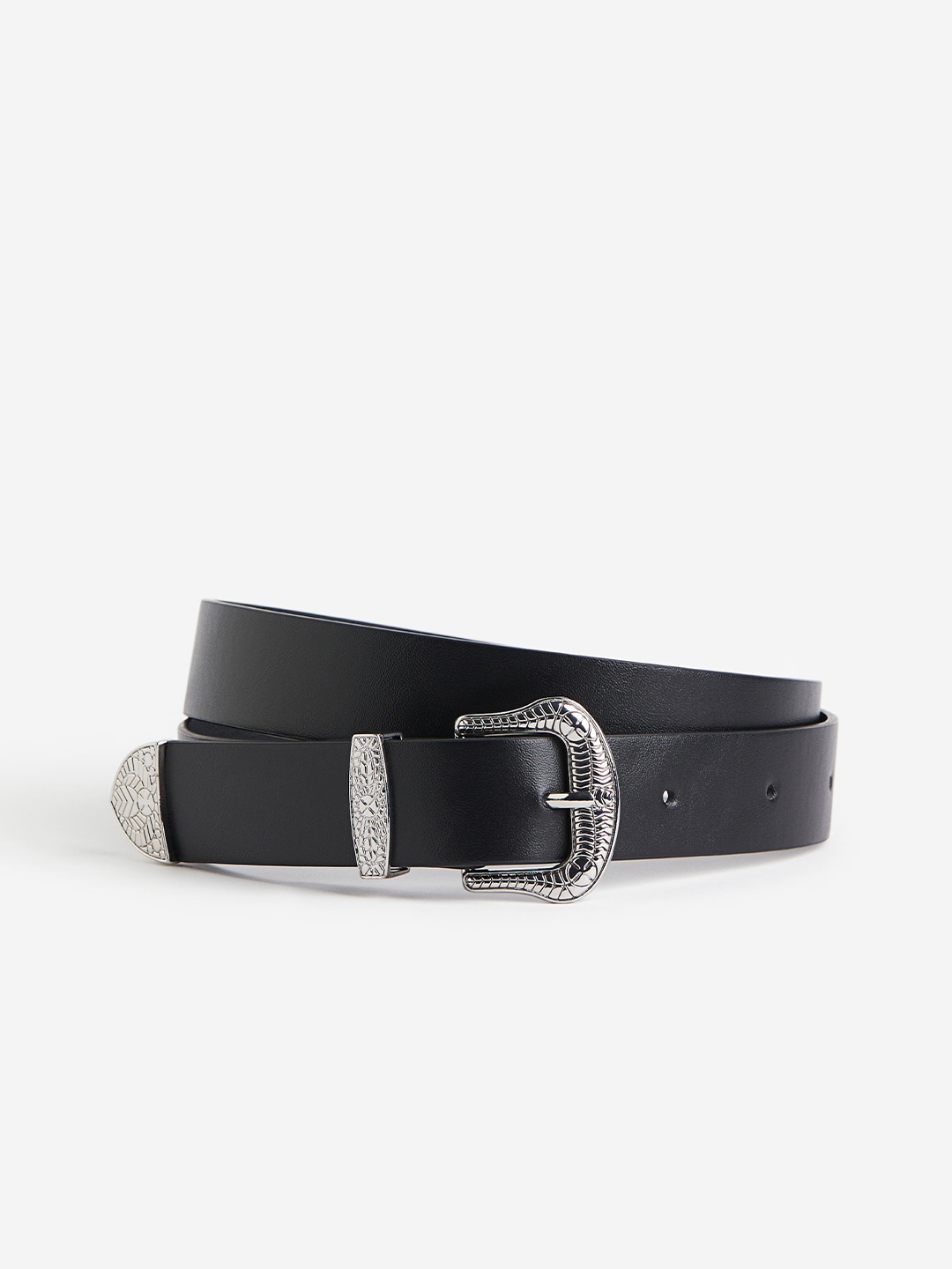 

H&M Girls Metal Buckle Belts, Black